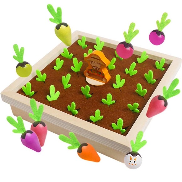 Other - Montessori Wooden Vegetable Memory Game Toddler Learning Toy NEW